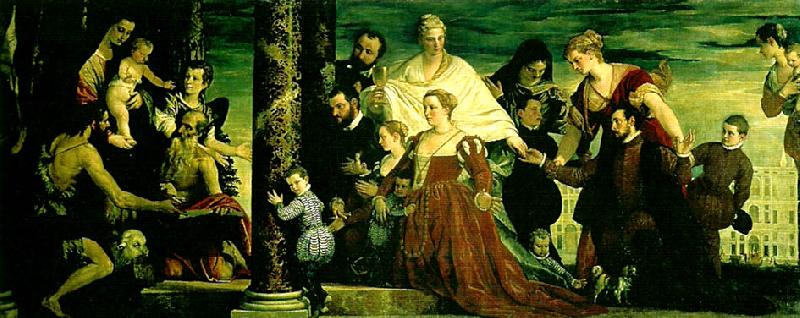 Paolo  Veronese virgin and cbild with ss oil painting image